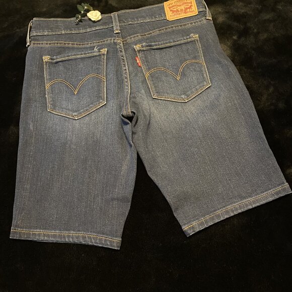 LEVI STRAUSS & CO. 5-Pocket Denim Mid-Rise Jeans Shorts Sz 25 - Picture 2 of 5